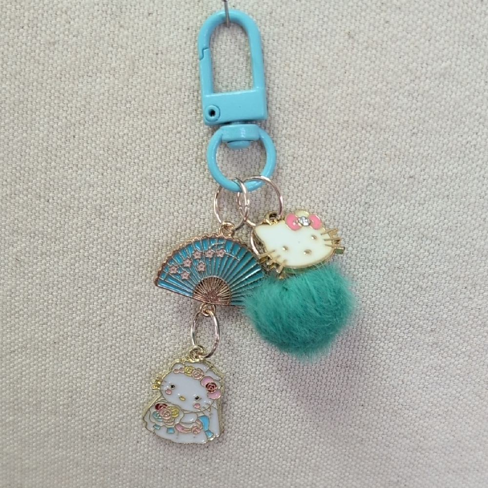 Cute Hello Kitty bride Handmade Keychain Bag Charm *Customizable* - Picture 5 of 8